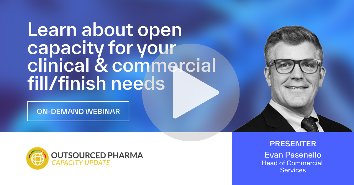 On Demand Webinar:  Fill/Finish Services - Outsourced Pharma Capacity Update - featured image